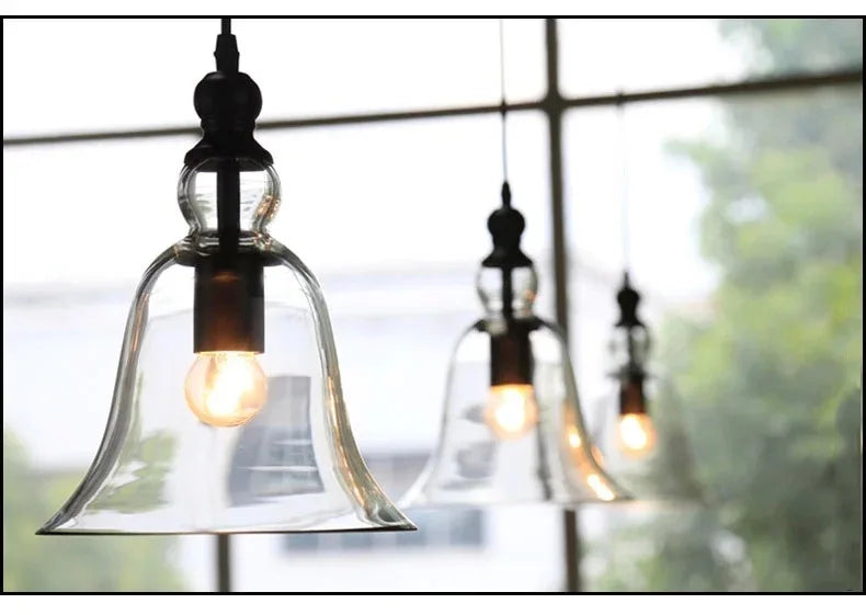 European American Style Pendant Lighting Creative Bell Hanging Lamp Room Decoration Restaurant Cafe Bar Kitchen Dining Light