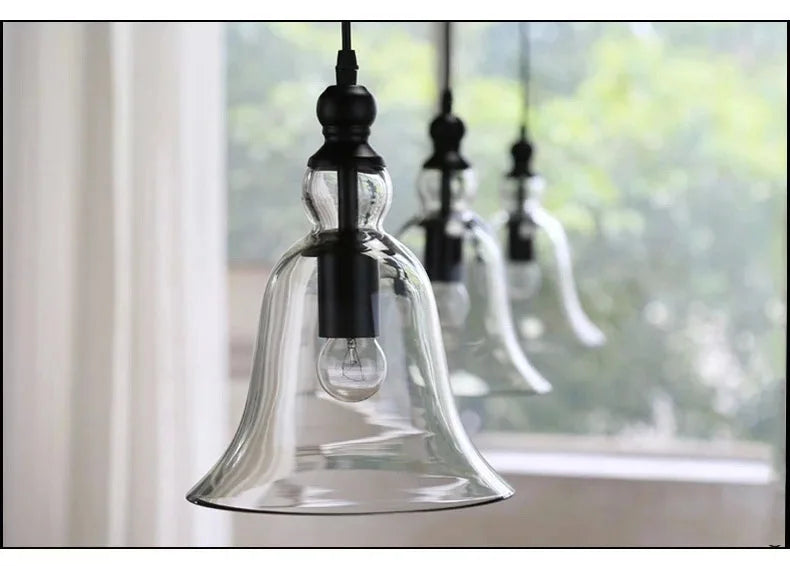 European American Style Pendant Lighting Creative Bell Hanging Lamp Room Decoration Restaurant Cafe Bar Kitchen Dining Light