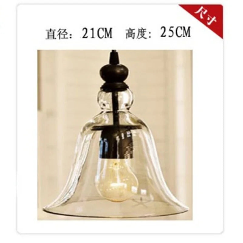 European American Style Pendant Lighting Creative Bell Hanging Lamp Room Decoration Restaurant Cafe Bar Kitchen Dining Light