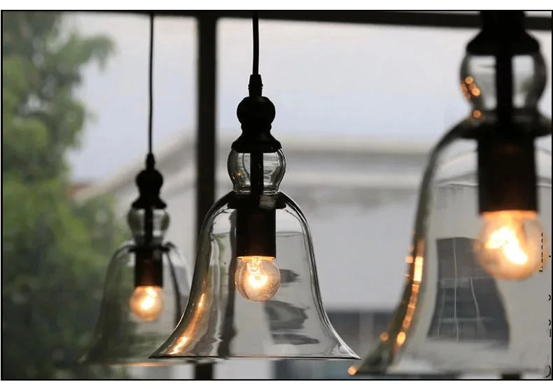 European American Style Pendant Lighting Creative Bell Hanging Lamp Room Decoration Restaurant Cafe Bar Kitchen Dining Light
