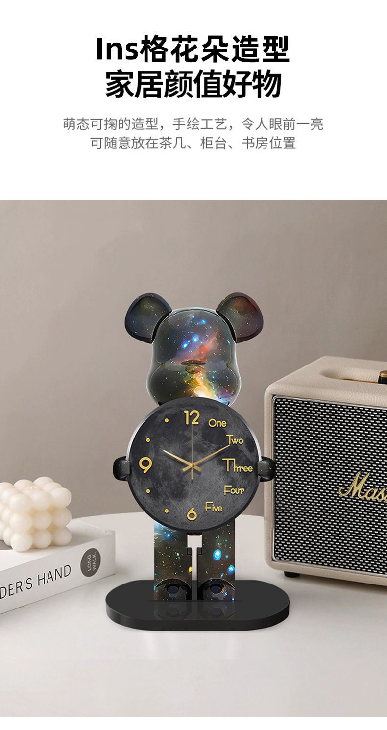 Clock creative living room dining room decoration study bedroom home with modern simple mute