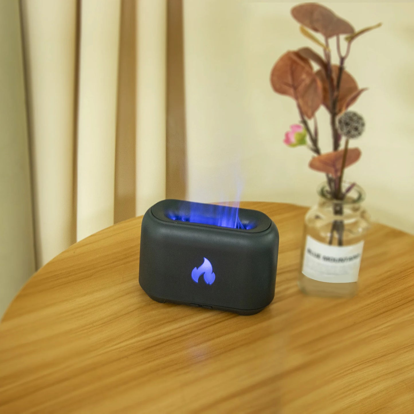 7 Colorful Simulation Flame Diffuser USB Plug-in Fragrance Office Home Flame Humidification Ultrasonic air Diffuser