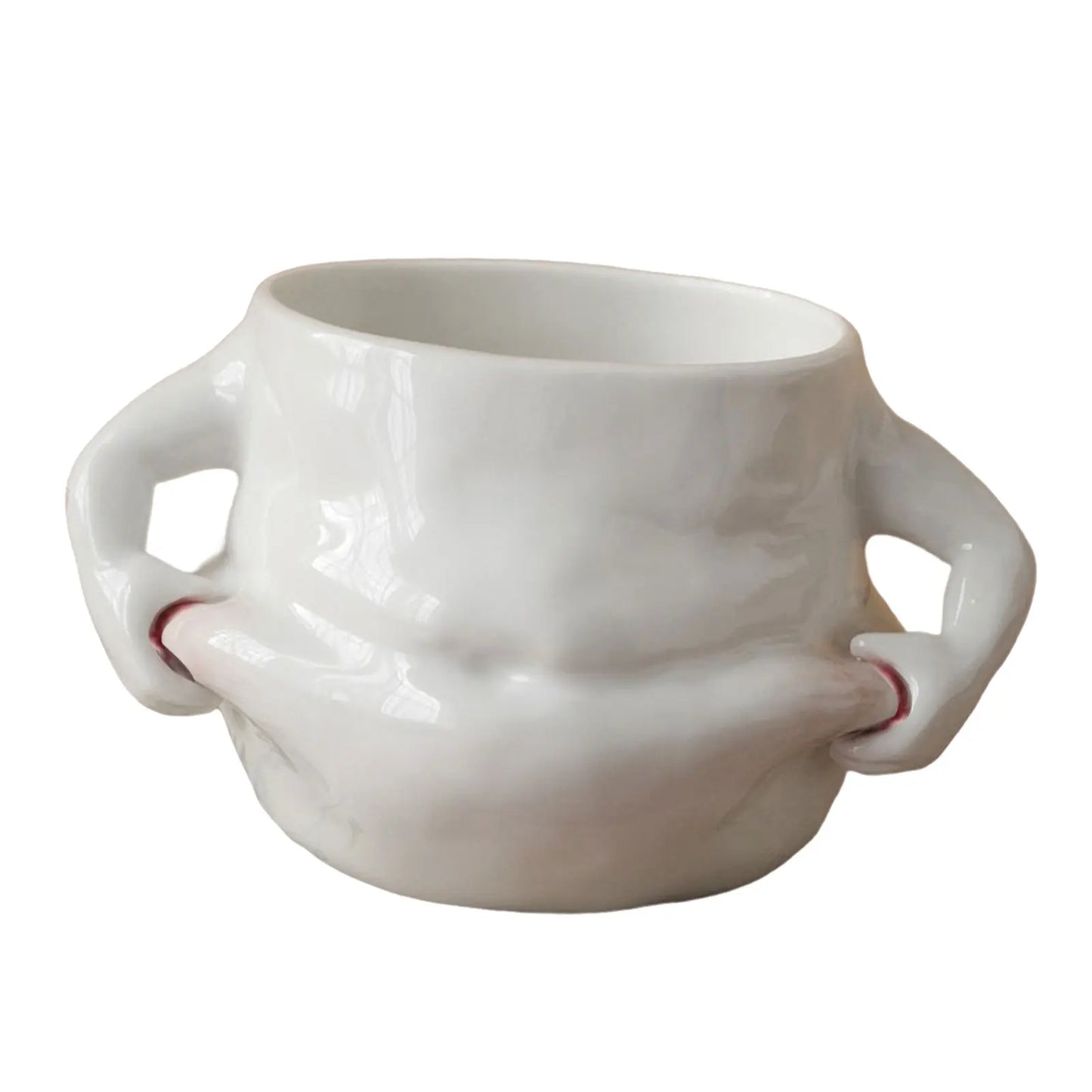 Cute Ceramics Coffee Mug with Handle Milk Tea Cup Fat Belly Mug for Hot Cold Water Drinks Birthday Gift Home Office Decoration