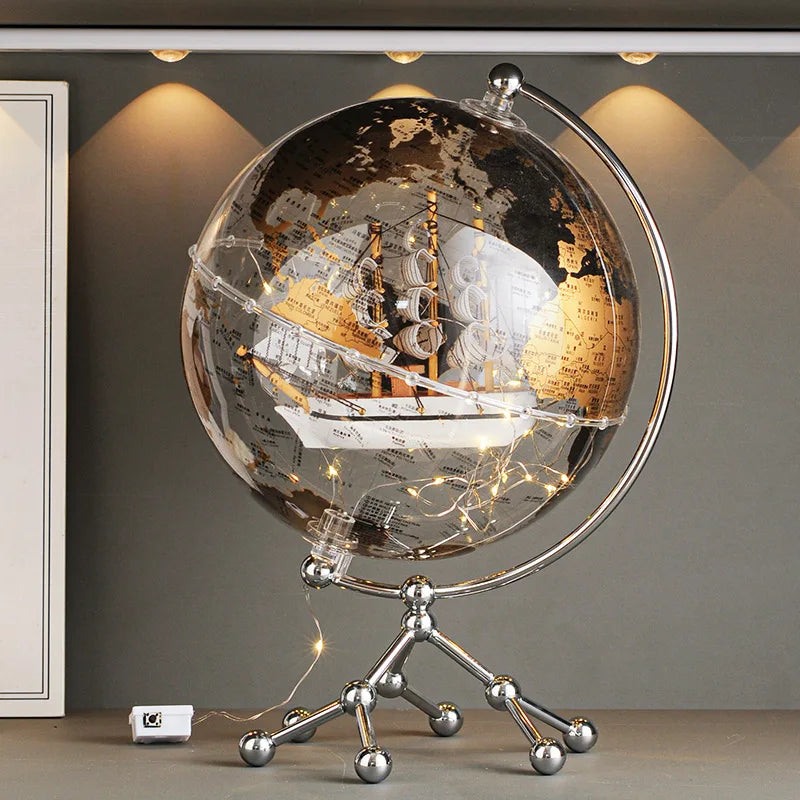 Hot Creative Globe Ornaments For Home Office Wine Cabinet Tv Cabinet Living Room Good Atmosphere High-End Decorations Gift