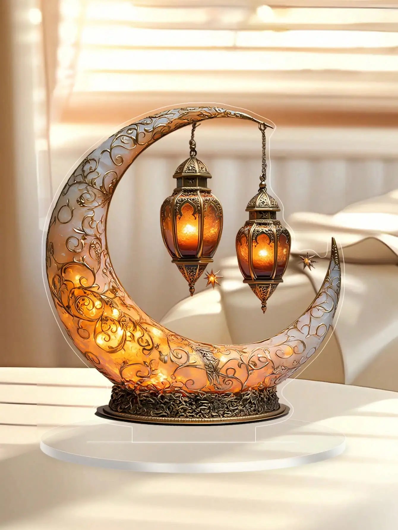 1 piece of moon lamp home decoration ornament suitable for home decoration, holiday desktop decoration, ideal family gift