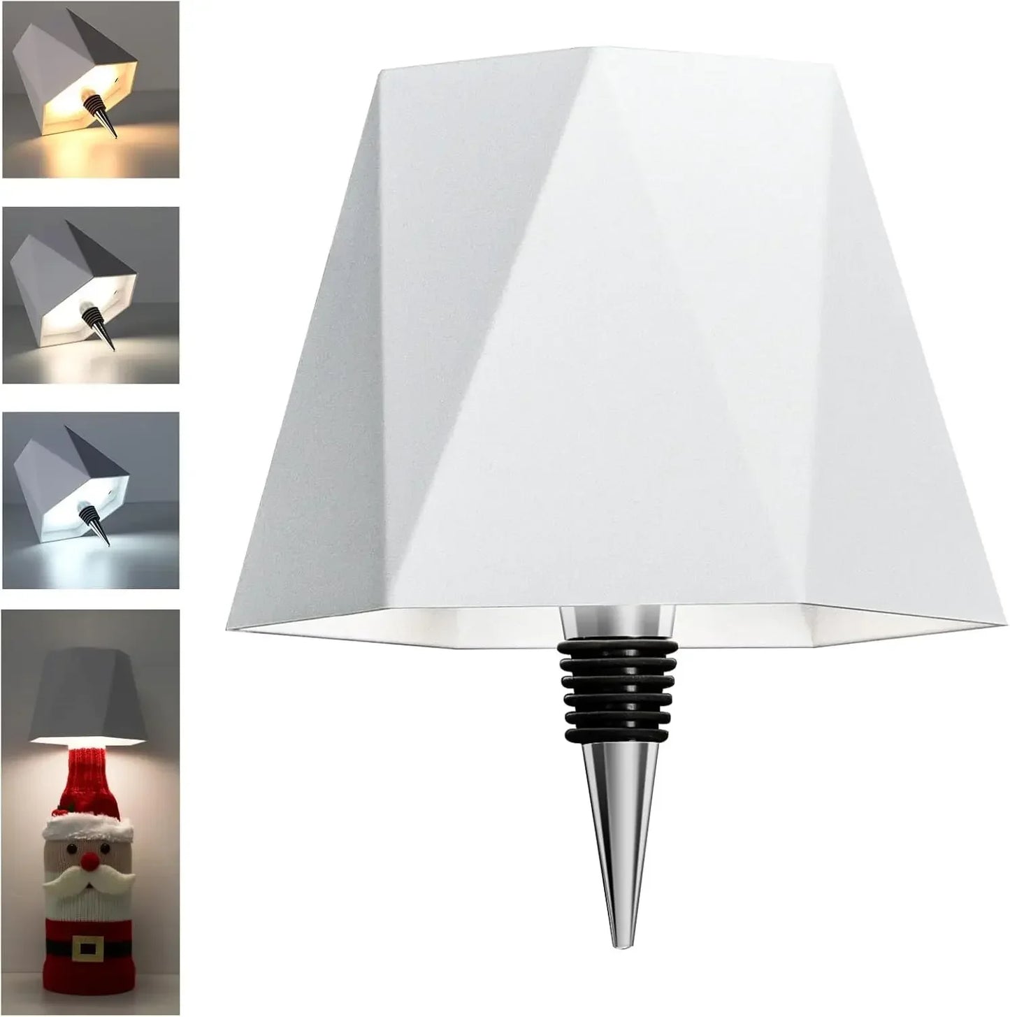 Lampe de table en forme de bouteille sans fil, commande tactile, 3 couleurs, gradation en continu, veilleuse adaptée au bar,