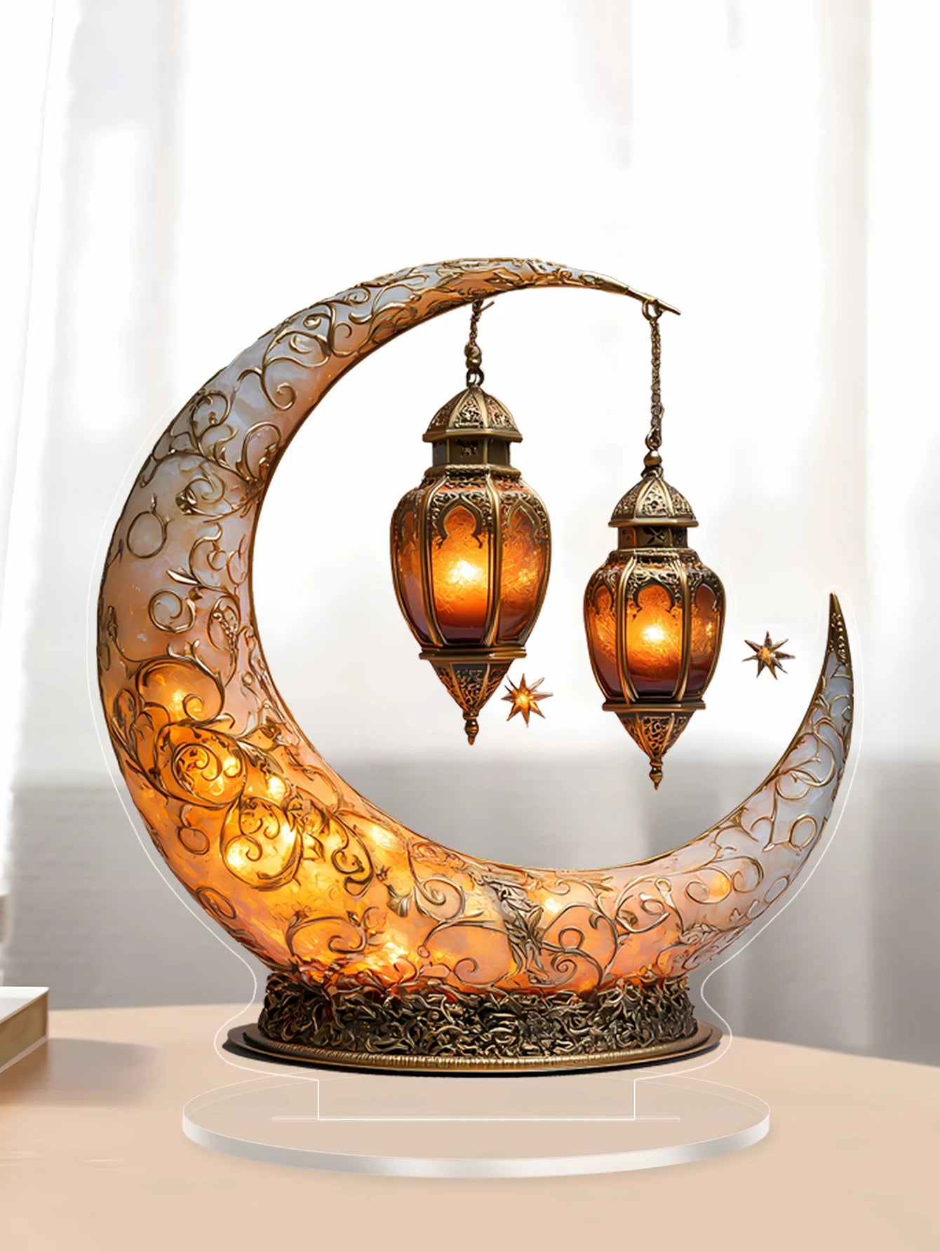 1 piece of moon lamp home decoration ornament suitable for home decoration, holiday desktop decoration, ideal family gift