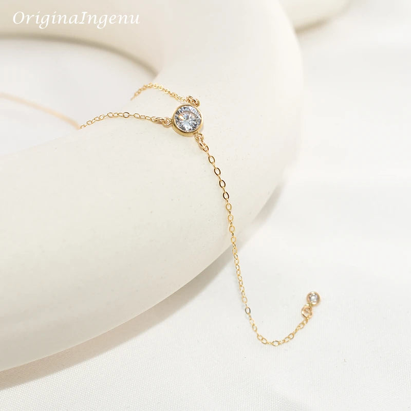 Gold Y Necklace Gold Filled Choker Handmade Jewelry Zircon Pendants Collier Femme Kolye Collares Boho Necklace For Women