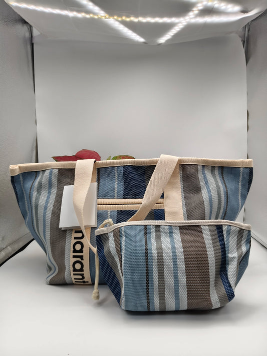 Sac tissé arc-en-ciel à la mode, sac de shopping décontracté, sac à main