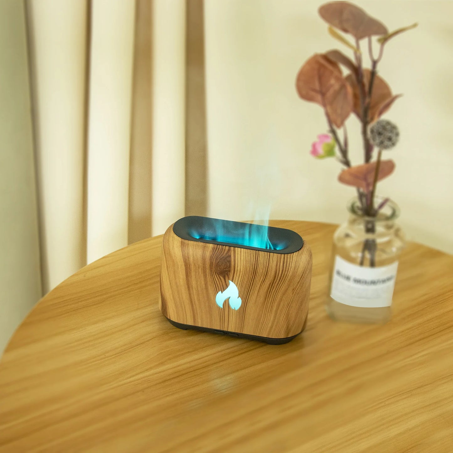 7 Colorful Simulation Flame Diffuser USB Plug-in Fragrance Office Home Flame Humidification Ultrasonic air Diffuser