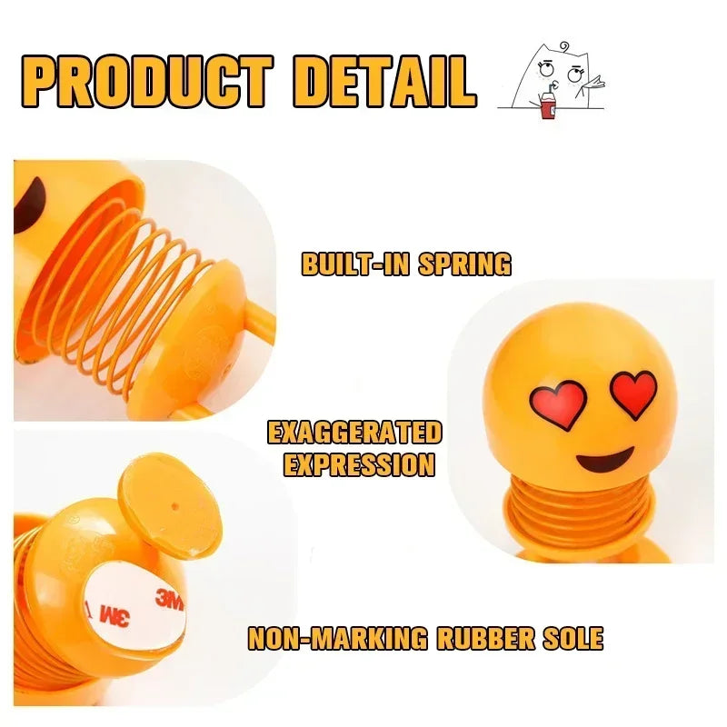 1pcs Funny Shaking Head Doll Car Small Ornaments Cute Car Accessories Interior Trims Creative Car Toys Decoration Accessories