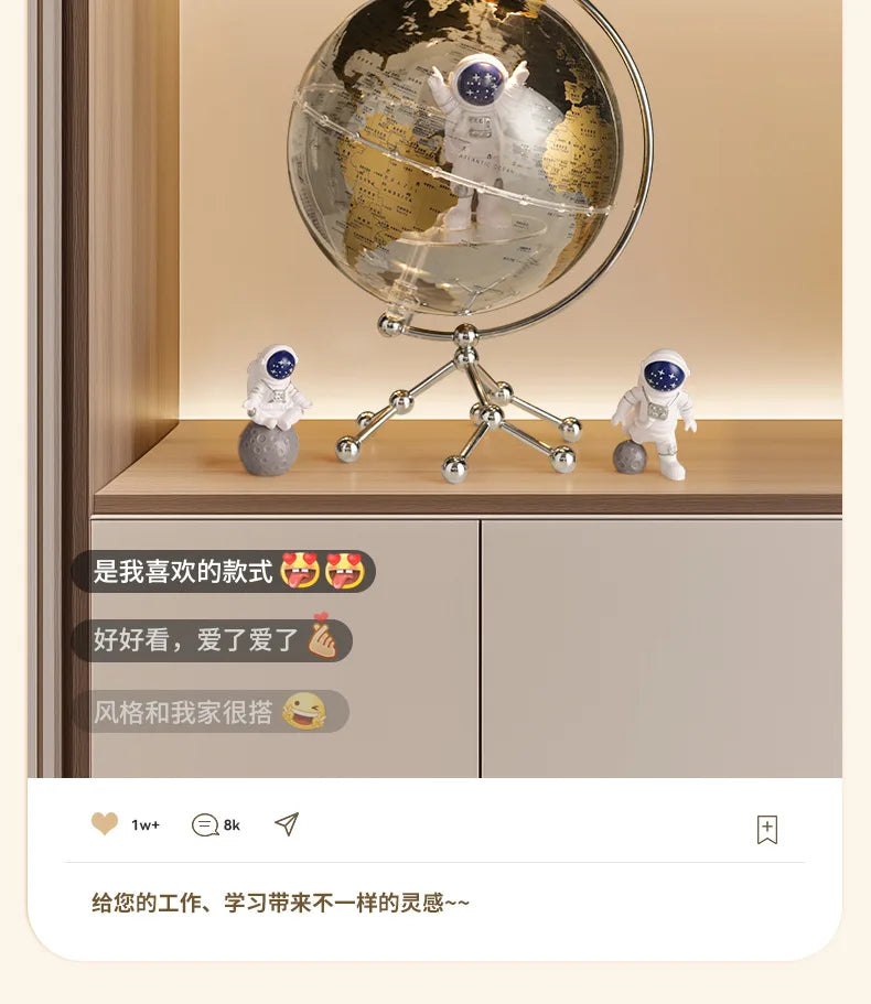 Hot Creative Globe Ornaments For Home Office Wine Cabinet Tv Cabinet Living Room Good Atmosphere High-End Decorations Gift