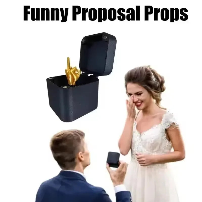 Middle Finger Surprise Gift Boxs Christmas Fun Prank Gift Offices Desk Home Decor Gift Decoration Toys Children Miniature Items