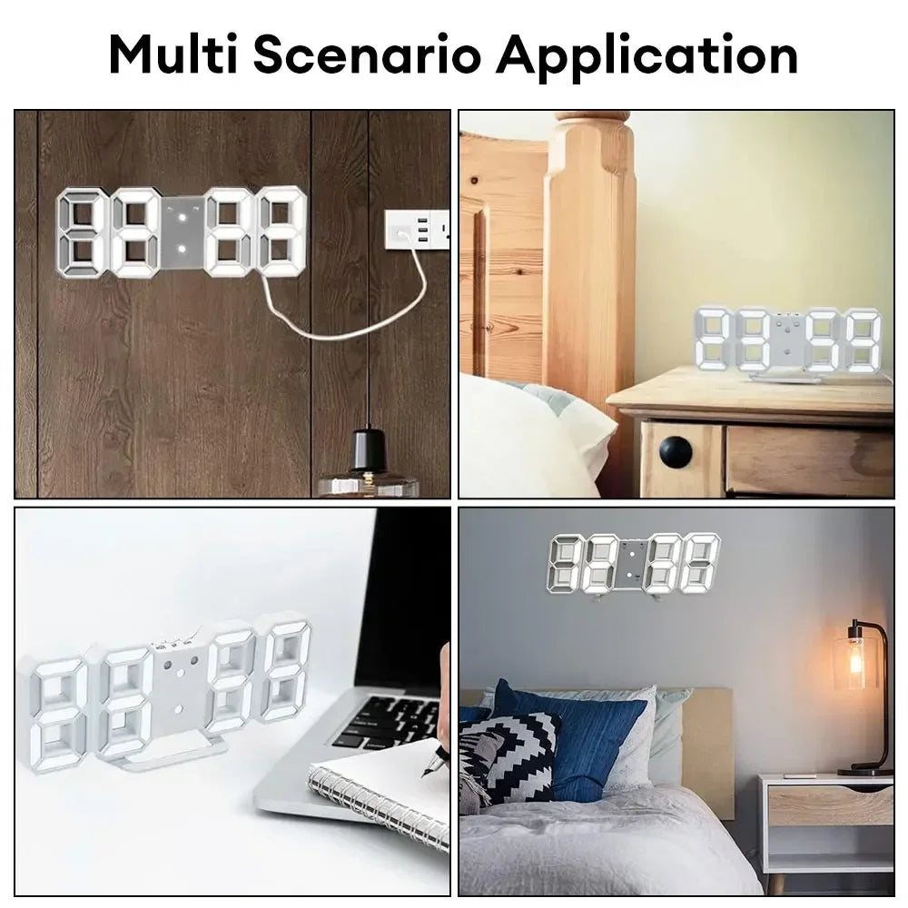 Digital Decoration for Bedroom Desk Watches Led Wall Clock Living Room Alarm Modern Home and Decoration Electronic Table Decor