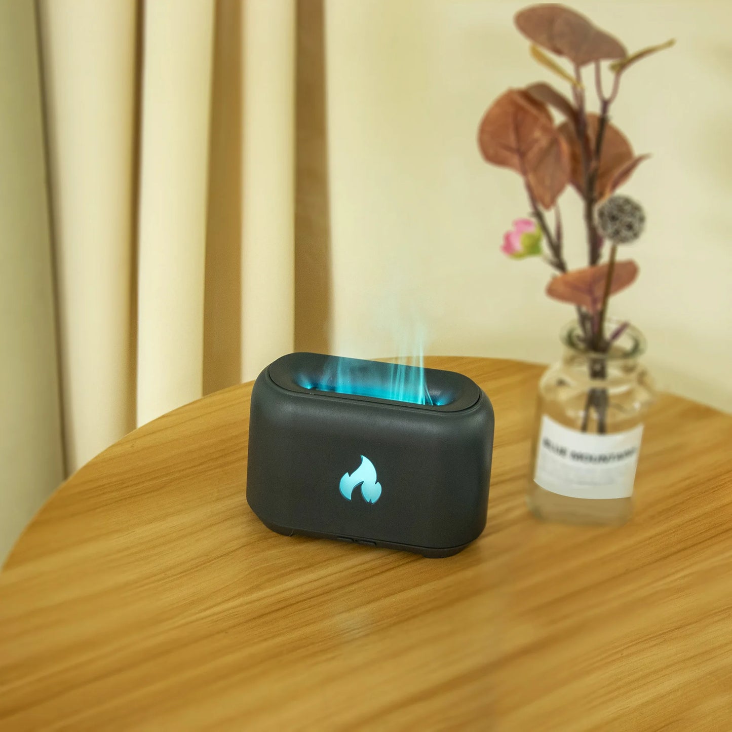 7 Colorful Simulation Flame Diffuser USB Plug-in Fragrance Office Home Flame Humidification Ultrasonic air Diffuser