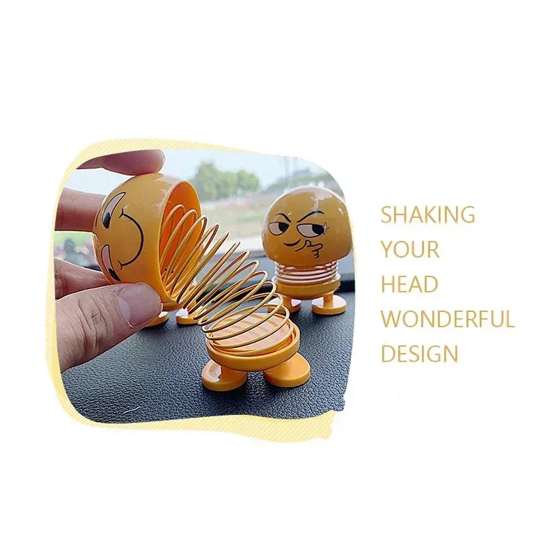 1pcs Funny Shaking Head Doll Car Small Ornaments Cute Car Accessories Interior Trims Creative Car Toys Decoration Accessories