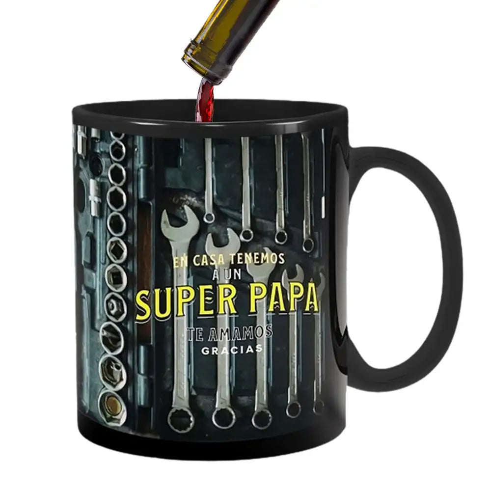 Mechanic Black Mug Black Ceramic Coffee Cup For Mechanics Large Toolbox Coffee Cup Tea Mug For Water Whiskey Soup Juice Wine