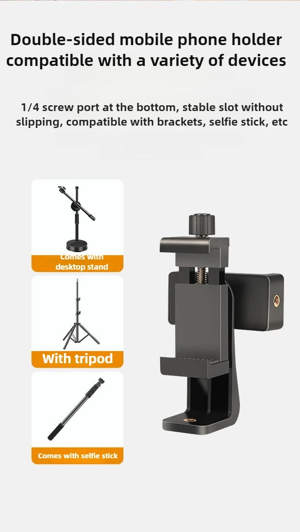 Phone Teleprompter Prompter Clip for Phone Live Broadcast Desktop Handheld Stand Video Subtitle Speech Read Tripod Accessories