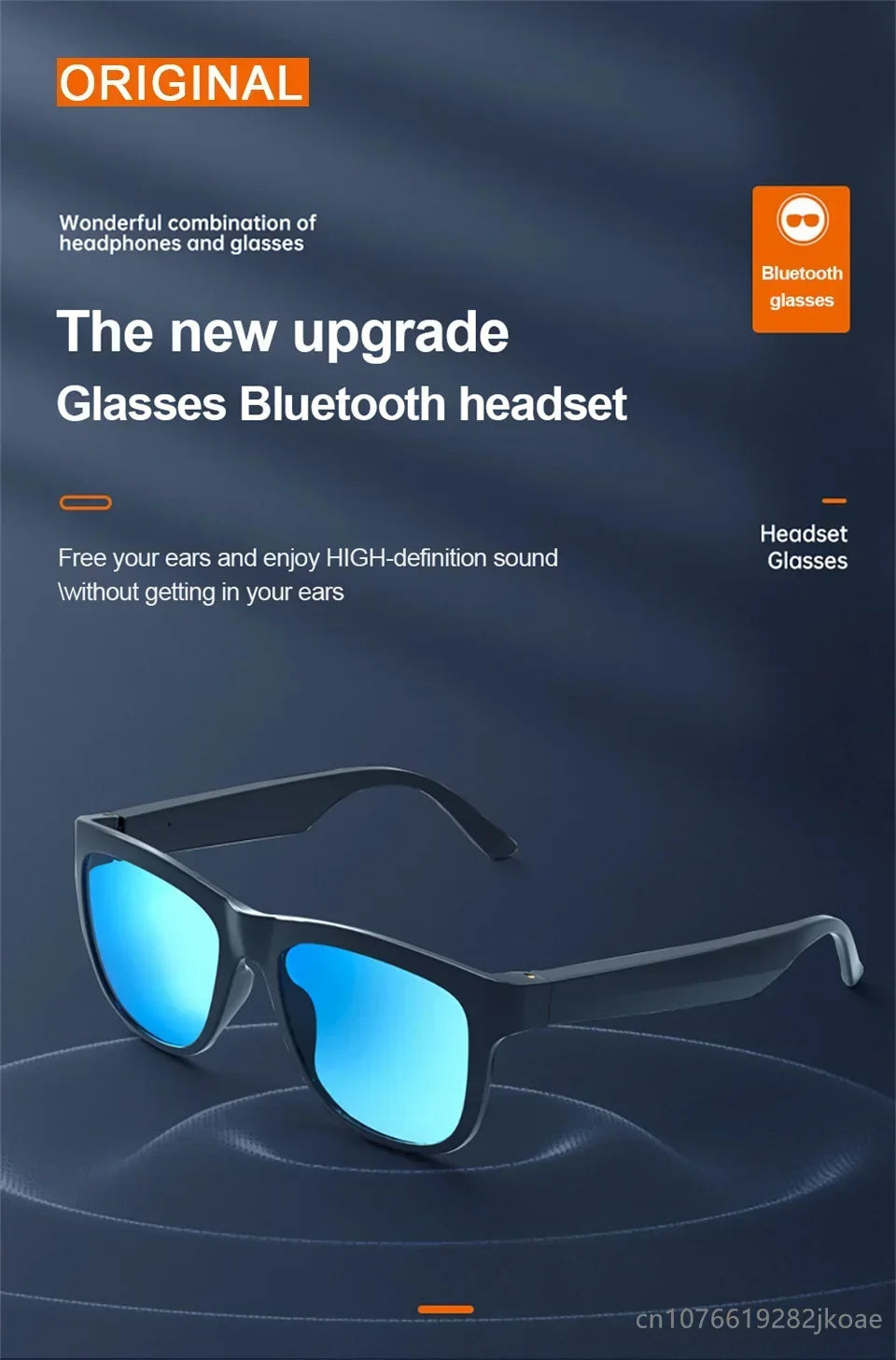 Original Lecoo C8 Glasses Earphones Wireless Bluetooth 5.0 Sunglasses Outdoor Sport Cycling Earbuds HiFi Stereo Music Headphones