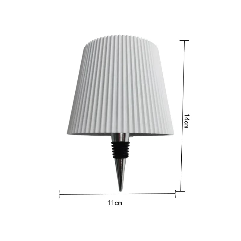 Lampe de table en forme de bouteille sans fil, commande tactile, 3 couleurs, gradation en continu, veilleuse adaptée au bar,