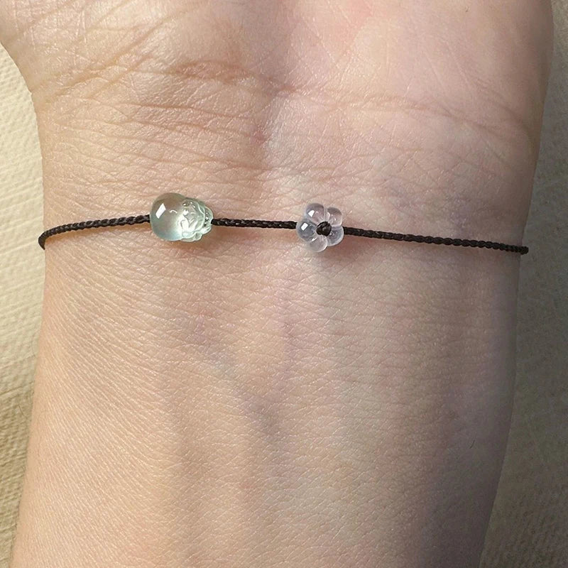 Jade Pixiu Bracelet Braided Bracelet For Women Men Wealth Good Luck Green Gemstone Stone Natural Jewelry Gifts