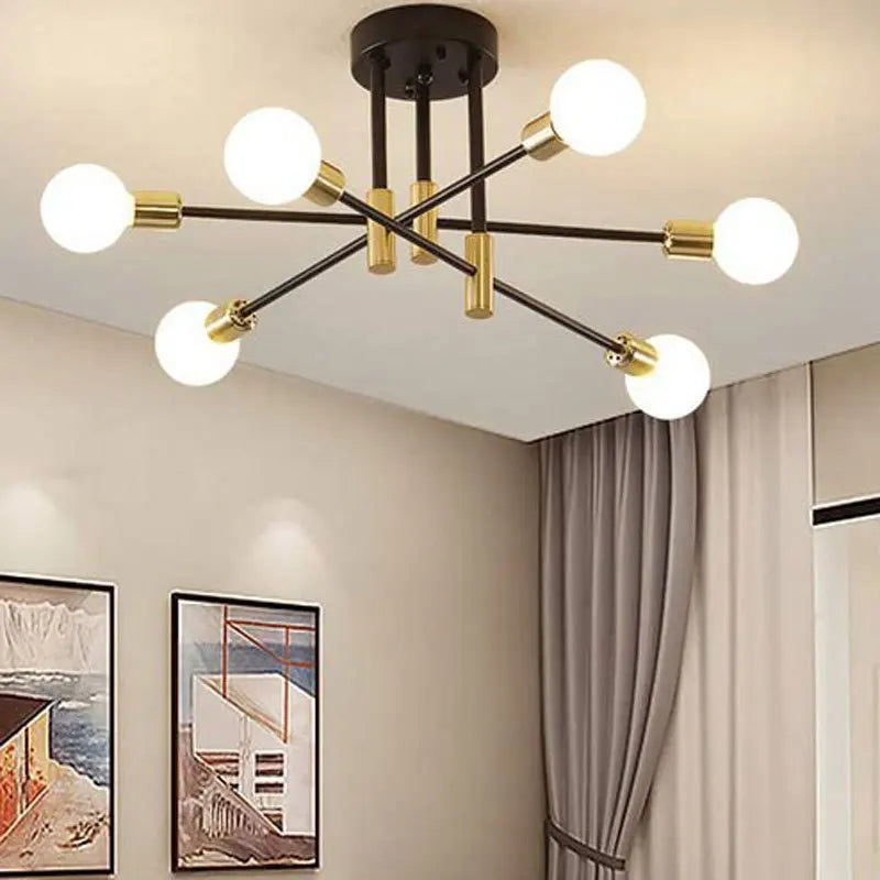 Chandeliers Retro Lighting Fixture Decoration Light Lustre Hanging Lamps Pendant Ceiling Led Chandelier Lamp Dinning Room Luxury
