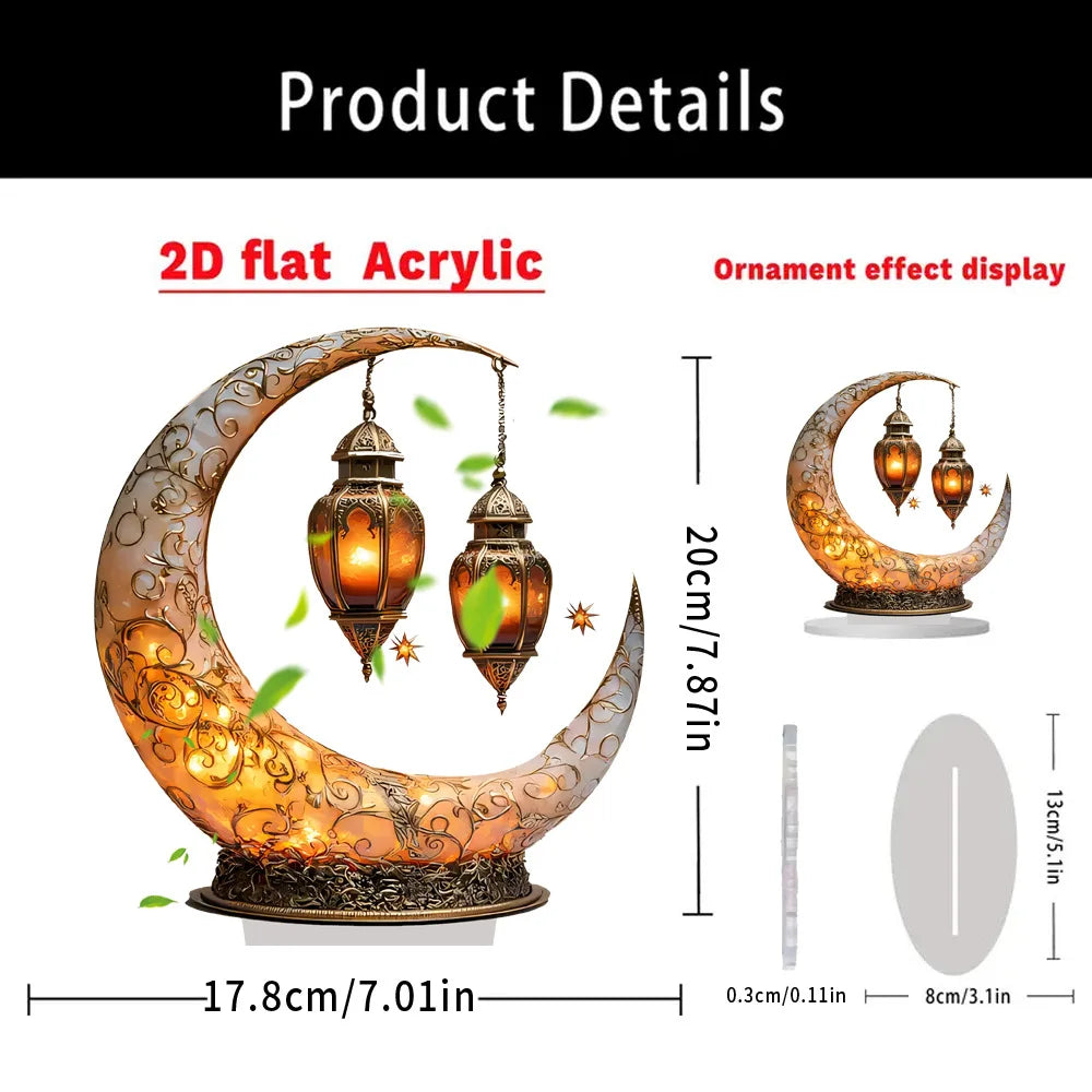1 piece of moon lamp home decoration ornament suitable for home decoration, holiday desktop decoration, ideal family gift