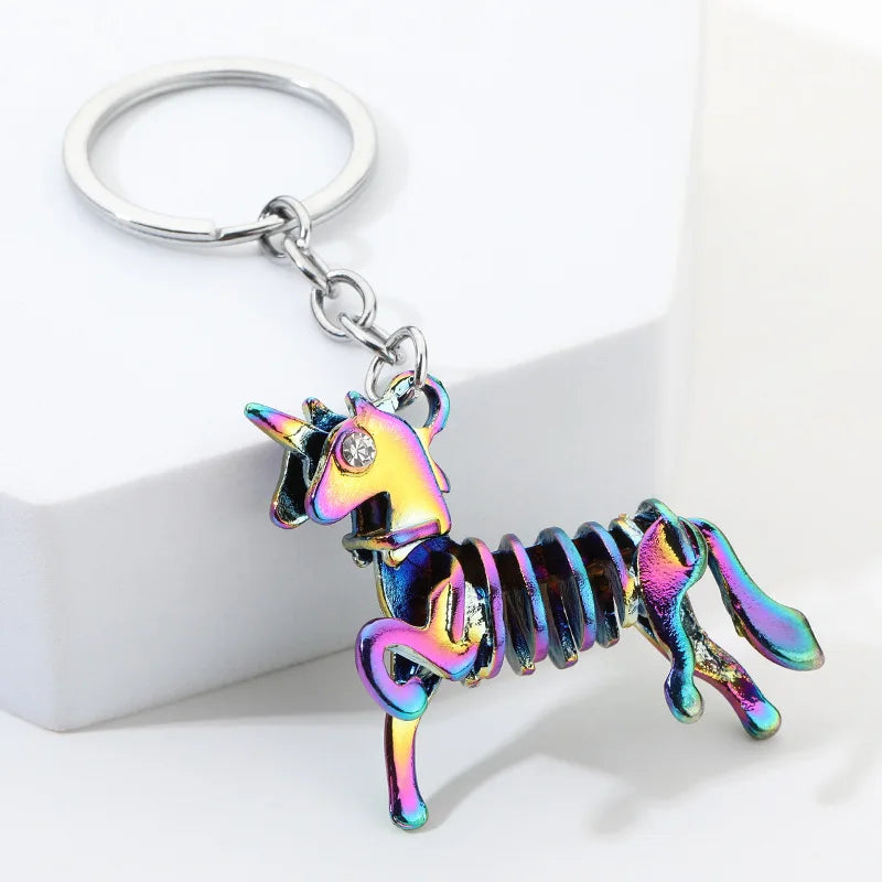 Vintage Mechanical Screw Robot Keychain Creative Movable Joint Steampunk Robot Car Key Holder For Men Backpack Pendants