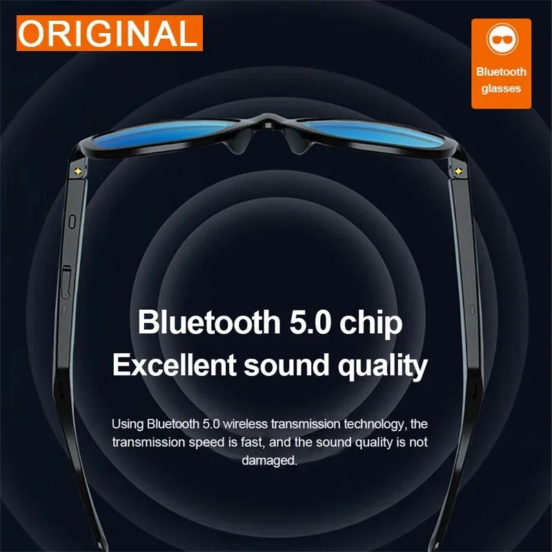 Original Lecoo C8 Glasses Earphones Wireless Bluetooth 5.0 Sunglasses Outdoor Sport Cycling Earbuds HiFi Stereo Music Headphones