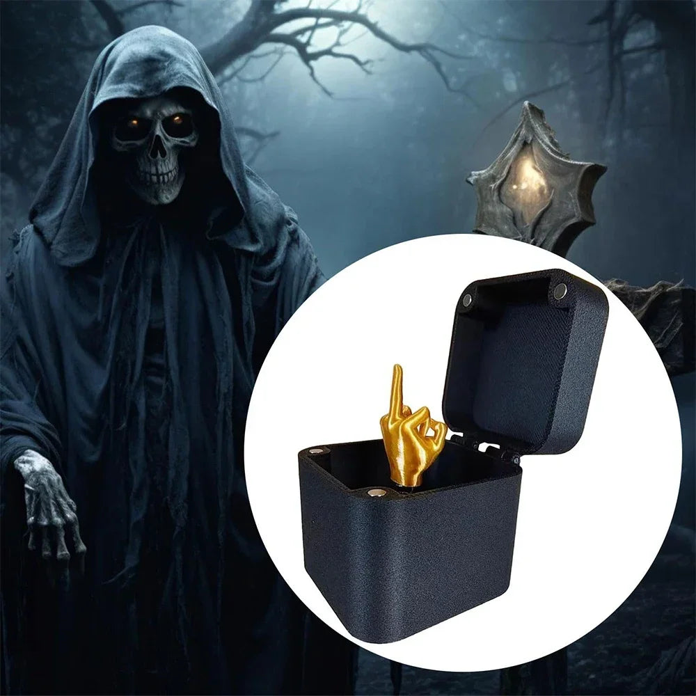 Middle Finger Surprise Gift Boxs Christmas Fun Prank Gift Offices Desk Home Decor Gift Decoration Toys Children Miniature Items