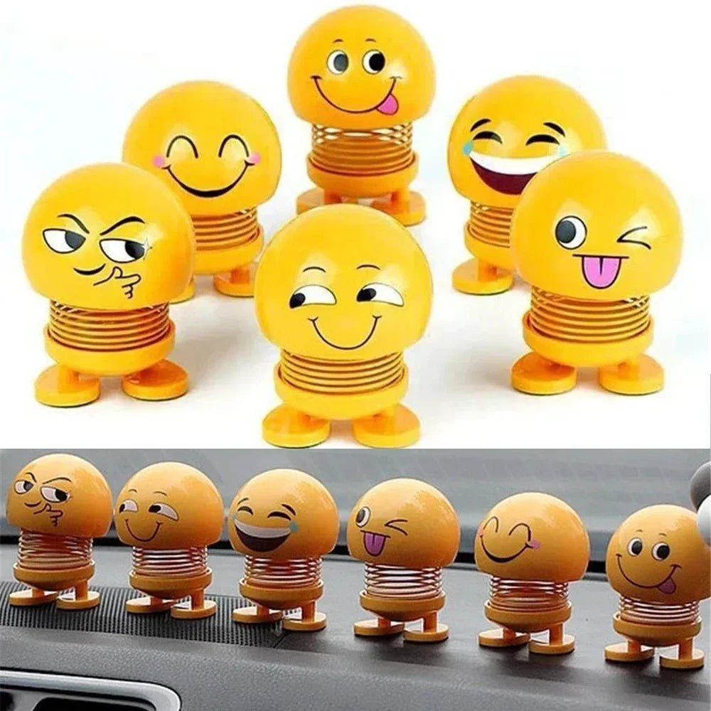 1pcs Funny Shaking Head Doll Car Small Ornaments Cute Car Accessories Interior Trims Creative Car Toys Decoration Accessories
