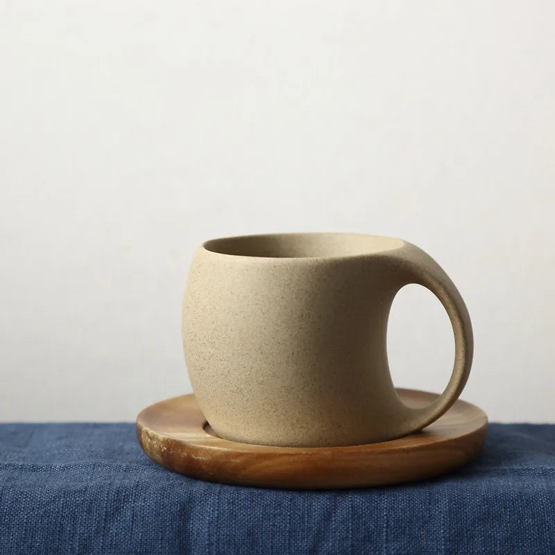 Vintage tasse à café en céramique soucoupe petit déjeuner lait avoine boisson tasse exquise thé de l'après-midi tasse à café