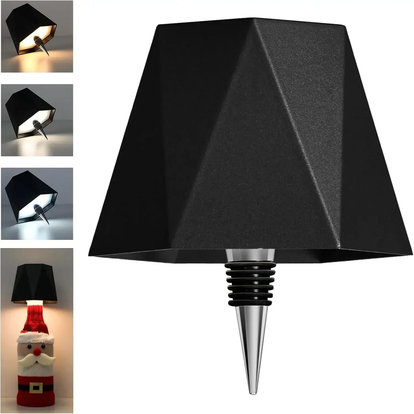 Lampe de table en forme de bouteille sans fil, commande tactile, 3 couleurs, gradation en continu, veilleuse adaptée au bar,