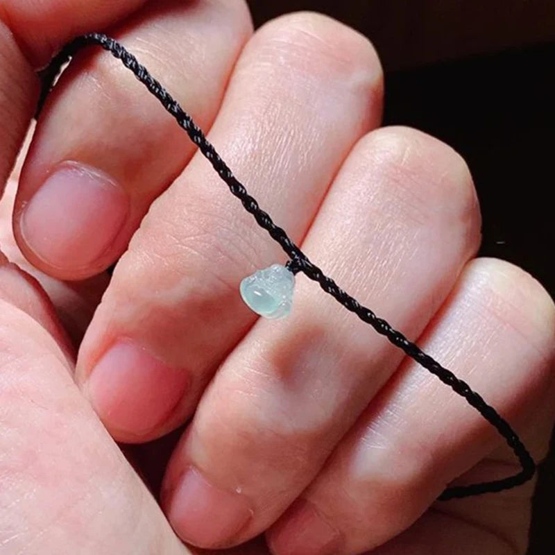 Jade Pixiu Bracelet Braided Bracelet For Women Men Wealth Good Luck Green Gemstone Stone Natural Jewelry Gifts