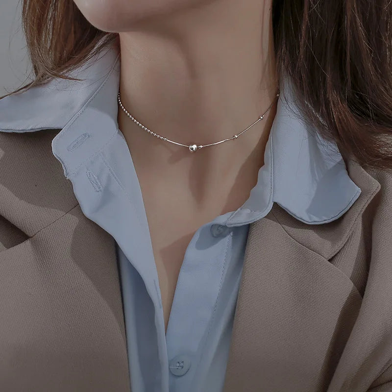 XIYANIKE Beaded Chocker Chain Necklace For Women Girl Clavicle Choker Luxury Fashion New Jewelry Ladies Gift Party collier femme