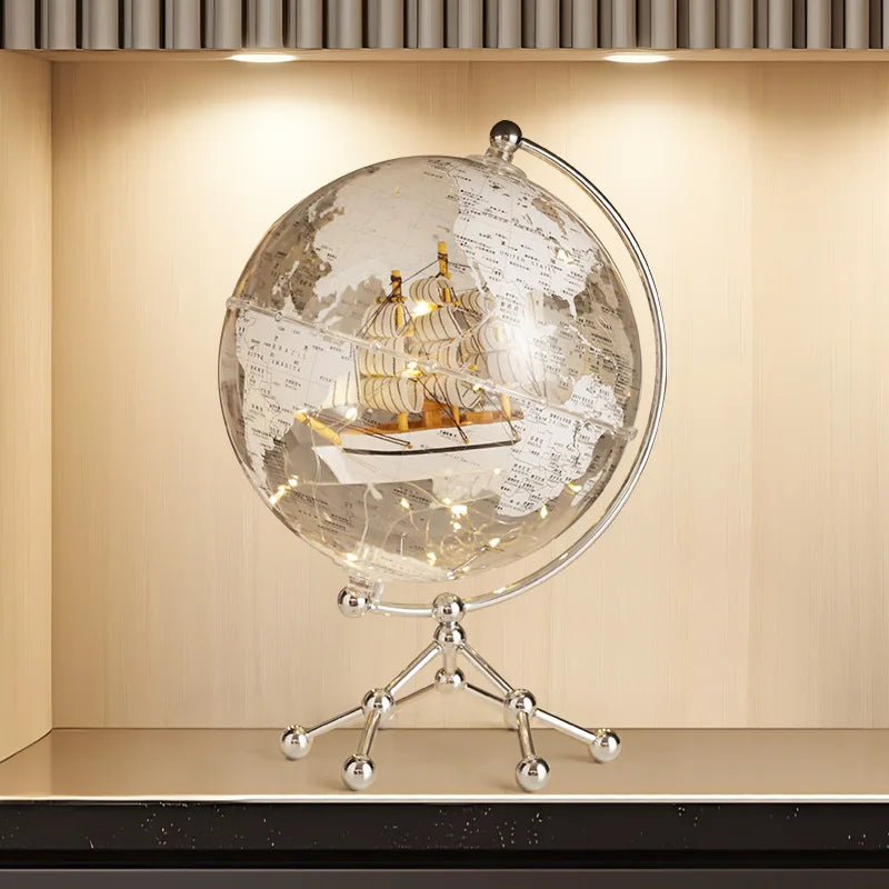 Hot Creative Globe Ornaments For Home Office Wine Cabinet Tv Cabinet Living Room Good Atmosphere High-End Decorations Gift