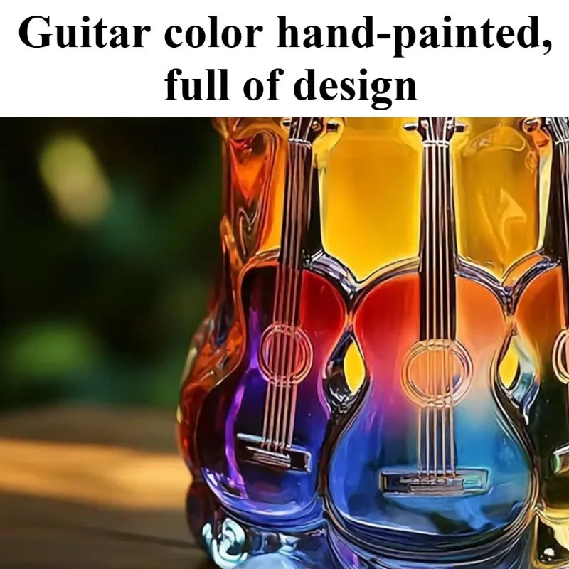 Design Guitar Art Mug Aesthetic Luxury Household Beer Mugs Hand Painting Cute Mugs Creative Birthday Gift Wedding Decoration