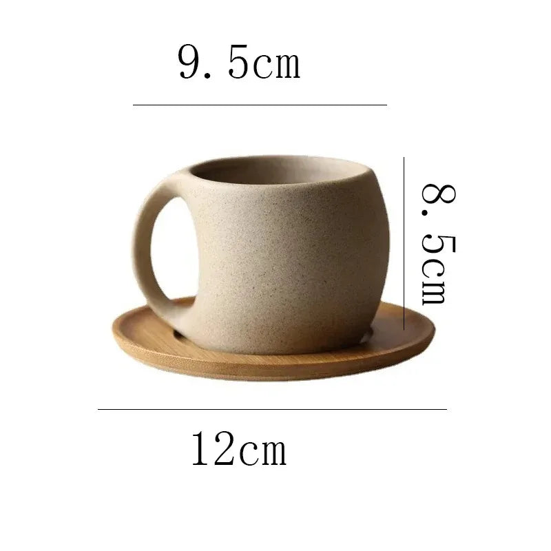 Vintage tasse à café en céramique soucoupe petit déjeuner lait avoine boisson tasse exquise thé de l'après-midi tasse à café