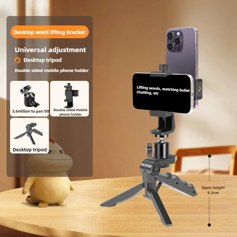 Phone Teleprompter Prompter Clip for Phone Live Broadcast Desktop Handheld Stand Video Subtitle Speech Read Tripod Accessories