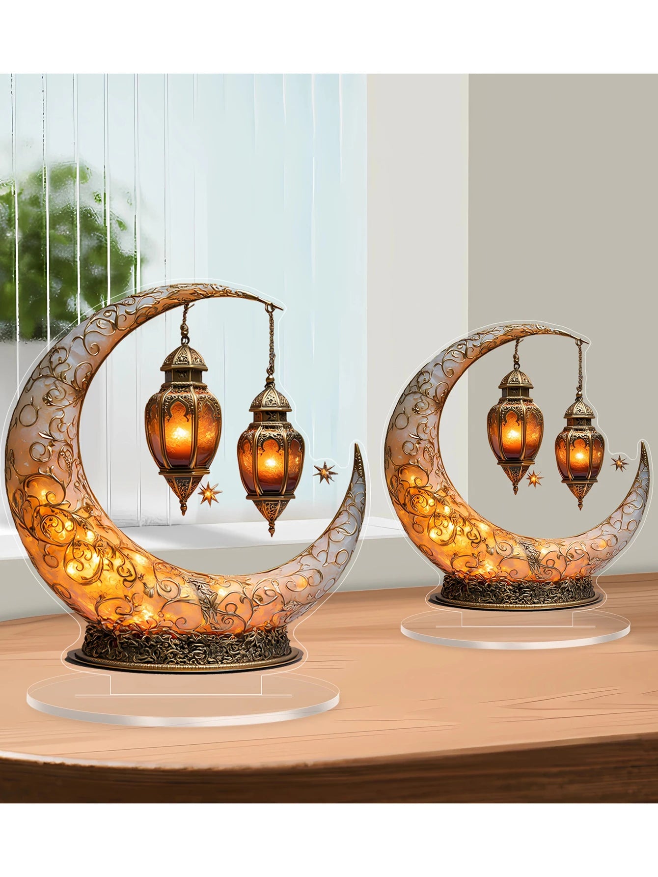 1 piece of moon lamp home decoration ornament suitable for home decoration, holiday desktop decoration, ideal family gift
