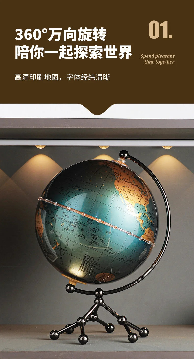 Hot Creative Globe Ornaments For Home Office Wine Cabinet Tv Cabinet Living Room Good Atmosphere High-End Decorations Gift