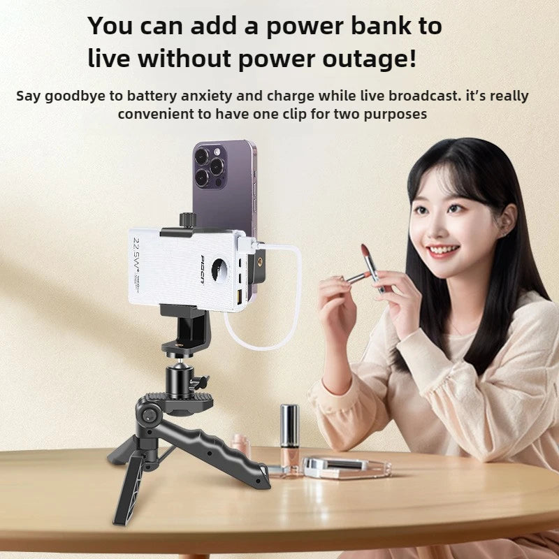 Phone Teleprompter Prompter Clip for Phone Live Broadcast Desktop Handheld Stand Video Subtitle Speech Read Tripod Accessories