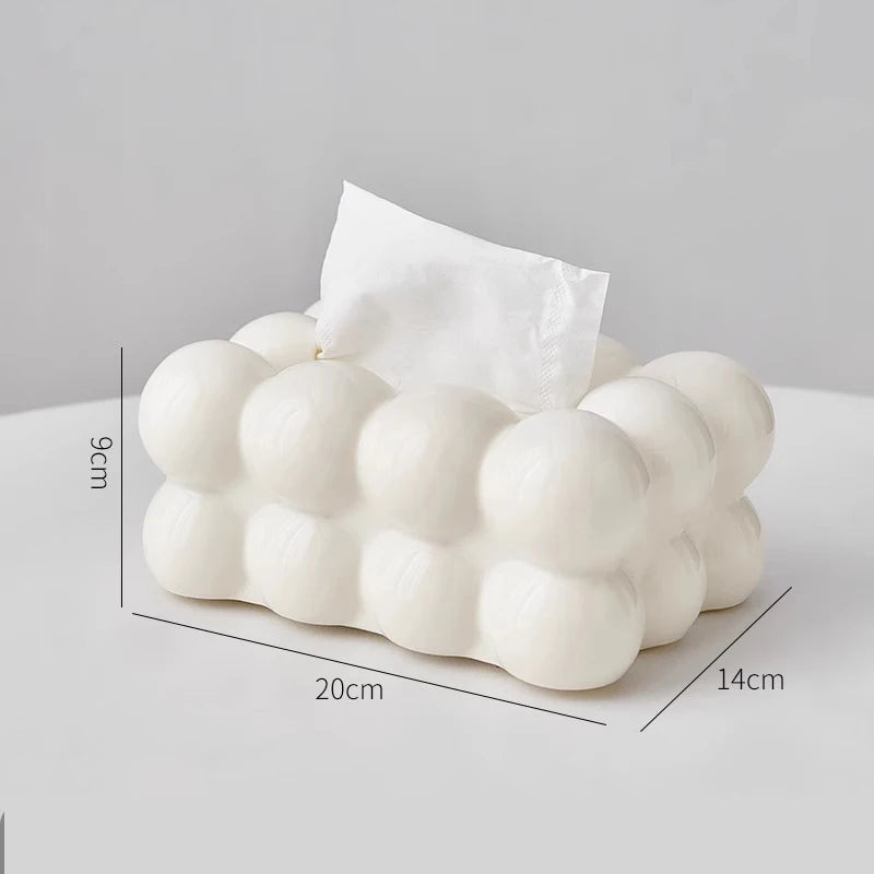 Cream tissue box, living room high-end paper box, light coffee table, creative decoration, cotton candy drawer box, household na