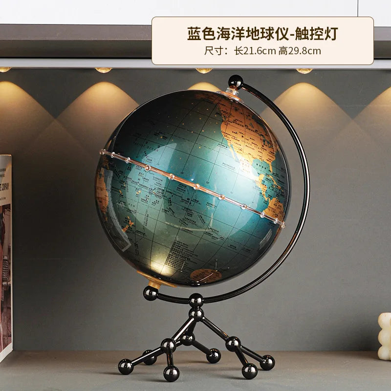 Hot Creative Globe Ornaments For Home Office Wine Cabinet Tv Cabinet Living Room Good Atmosphere High-End Decorations Gift
