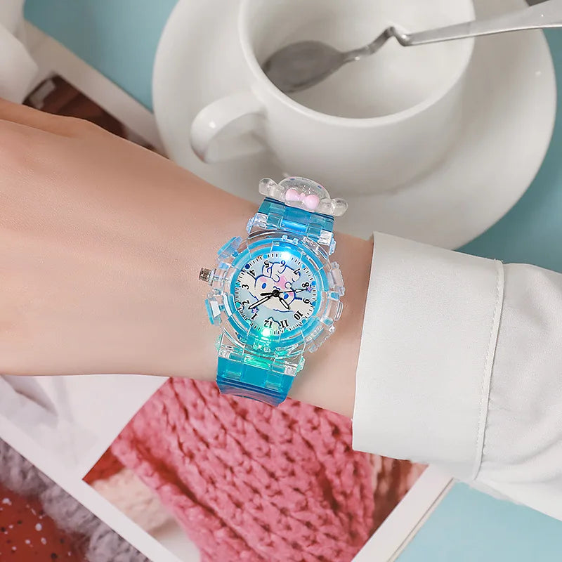 Cartoon Sanrio Kawaii Anime LED Watch Cute Kuromi Melody Pudding Dog Birthday Gifts And Christmas Thanksgiving Gift Toys New