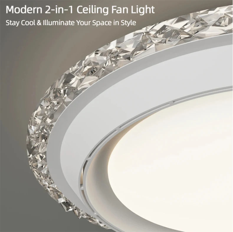 Modern Bladeless Ceiling Fan Lamps Bedroom Round Vaneless Ceiling Lamp Fan Remote Dimmable Bladeless ventilate Fan Circulator