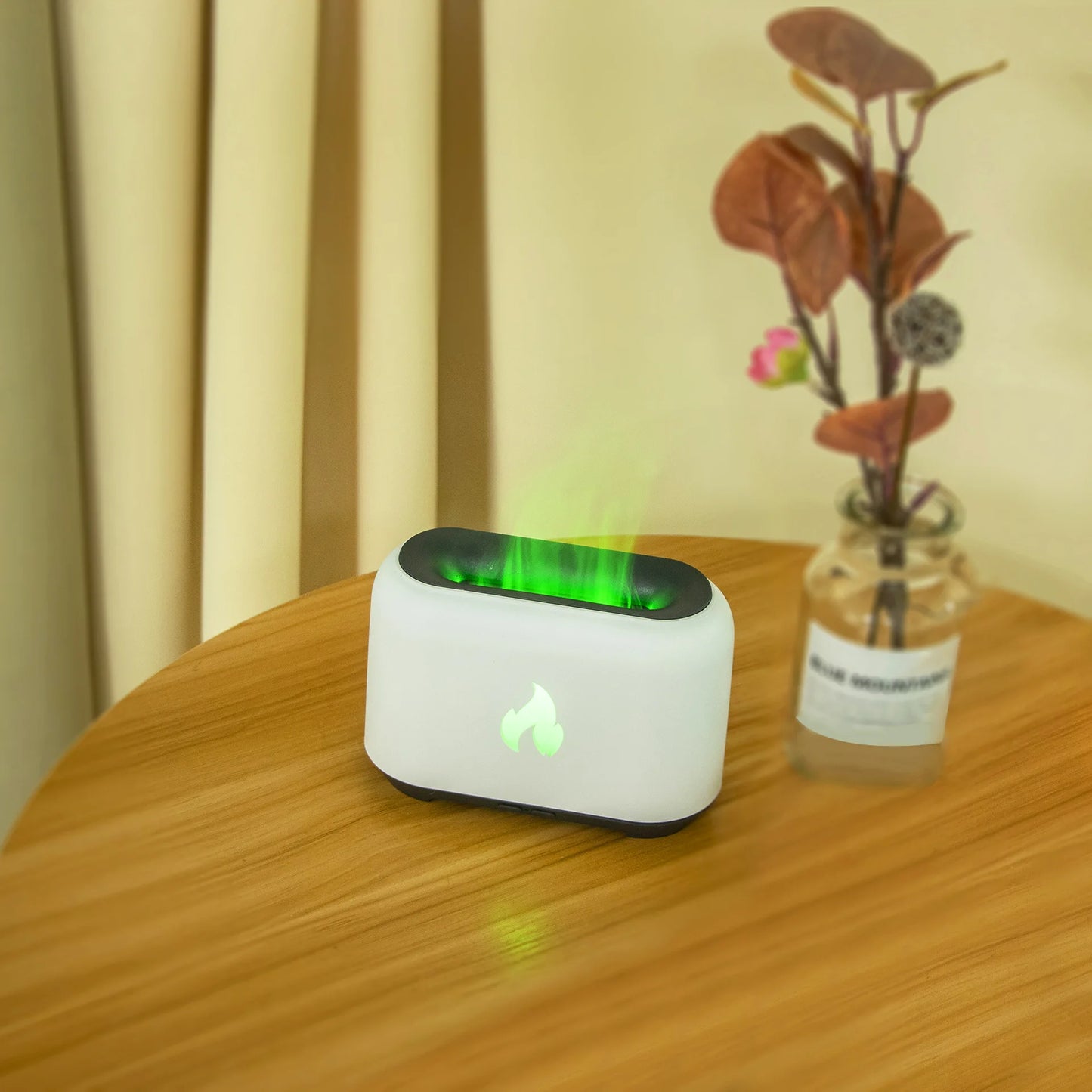 7 Colorful Simulation Flame Diffuser USB Plug-in Fragrance Office Home Flame Humidification Ultrasonic air Diffuser
