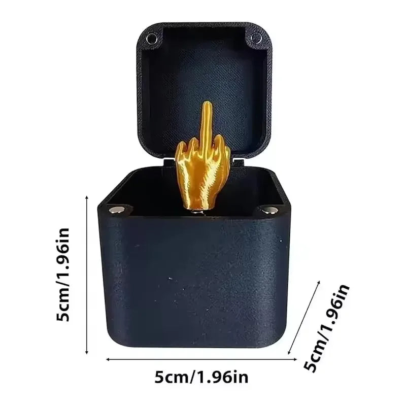 Middle Finger Surprise Gift Boxs Christmas Fun Prank Gift Offices Desk Home Decor Gift Decoration Toys Children Miniature Items