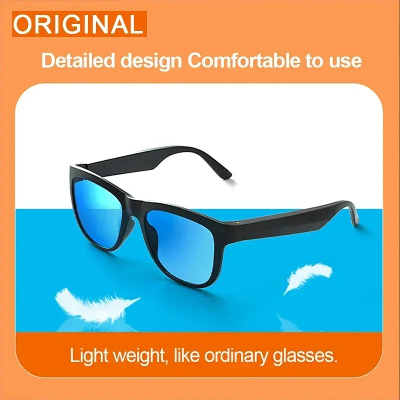 Original Lecoo C8 Glasses Earphones Wireless Bluetooth 5.0 Sunglasses Outdoor Sport Cycling Earbuds HiFi Stereo Music Headphones