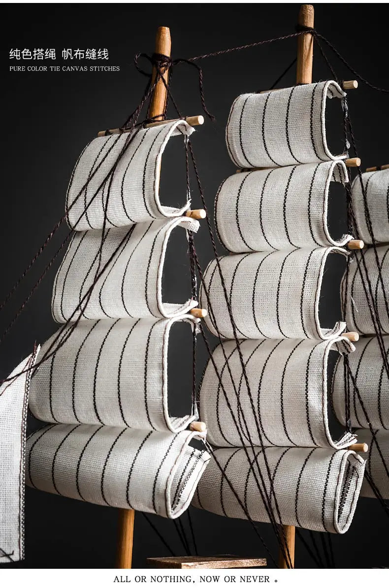 Wooden Sailboat Model home decor Mediterranean Style Home Decoration Accessories Creative Decoration Room Decor Birthday Gift